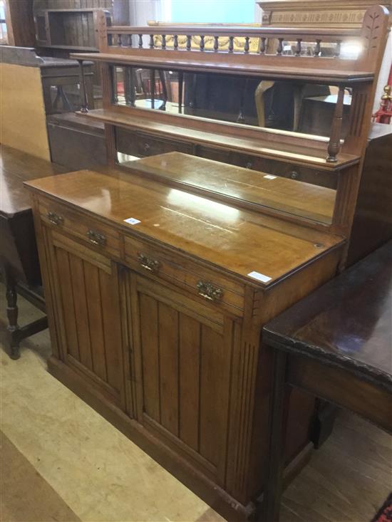 Small late Victorian walnut sideboard